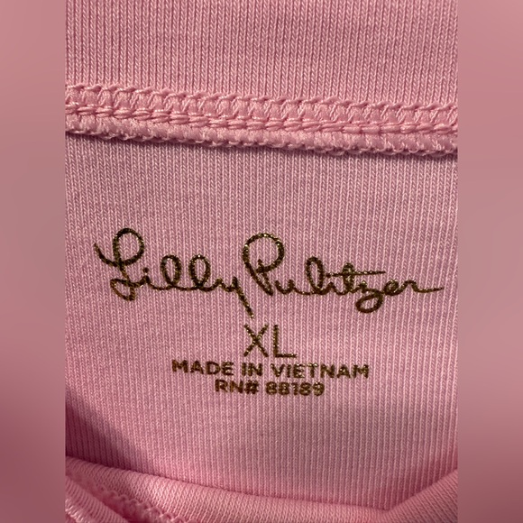 Lilly Pulitzer Sirah Knit Top in Conch Shell Pink Women’s 3/4 Sleeve Blouse XL - Picture 5 of 12